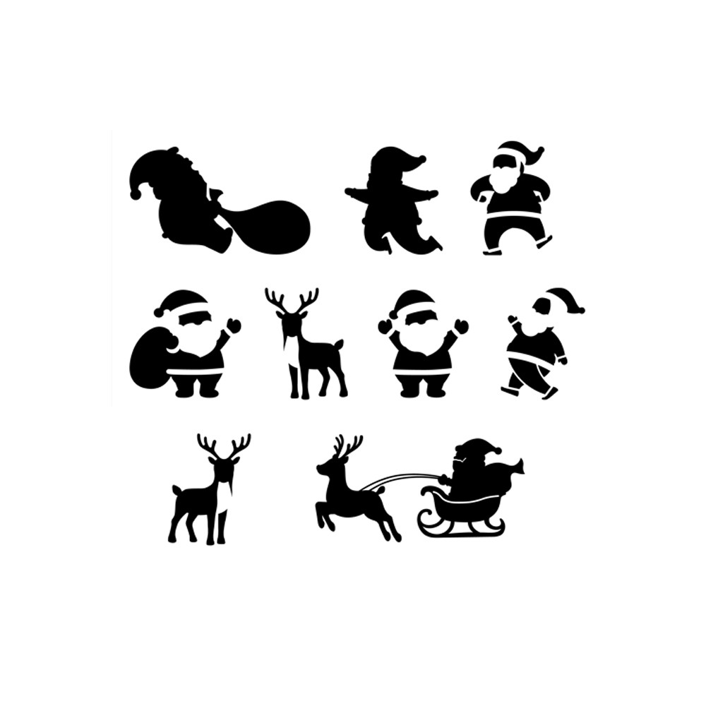 kerstmis silhouette stickers stuks