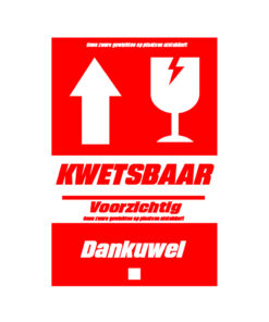 kwetsbaar breekbaar sticker