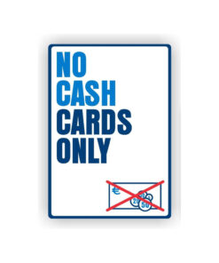 no cash cards only sticker contante betaling niet mogelijk
