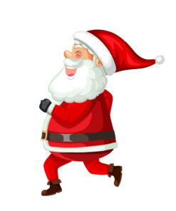 lachende kerstman (raam)sticker