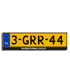 hersenlooz kentekensticker