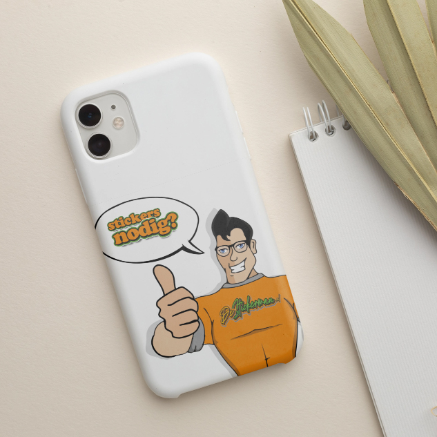 telefoonhoesje met eigen sticker