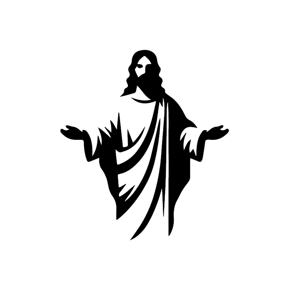 Jezus silhouette sticker nr een