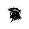 Jezus silhouette sticker nr
