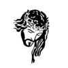 Jezus silhouette sticker nr twee