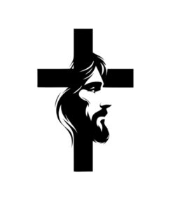 Jezus silhouette sticker nr vijf
