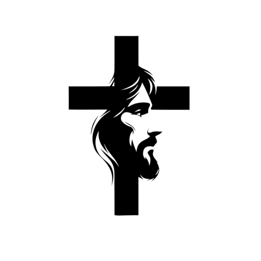 Jezus silhouette sticker nr vijf