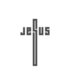 Jezus silhouette sticker nr zes