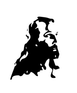 Jezus silhouette sticker nr