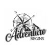 adventure begins sticker camper caravan