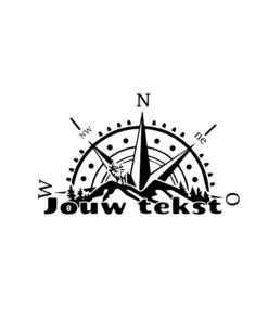 kompas adventure sticker met eigen tekst