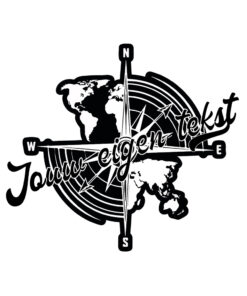 kompas adventure sticker met eigen tekst nr 2