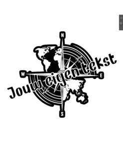 kompas adventure sticker met eigen tekst nr 3