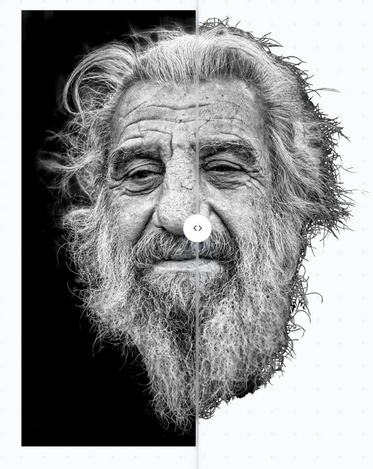 achtergrond verwijderd van portretfoto