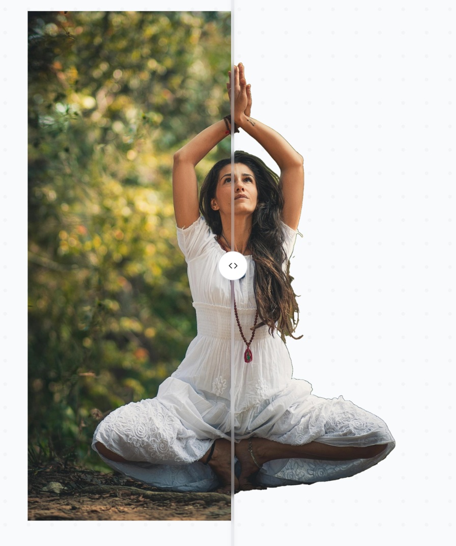 achtergrond verwijderd van portretfoto