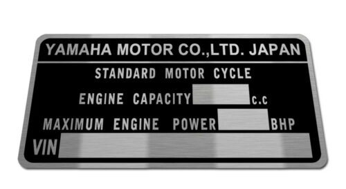 yamaha VIN reconstructie sticker