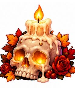 Cute Cartoon Halloween schedel