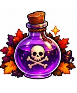 Cute Cartoon Halloween paarse toverdrank