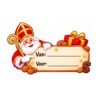 Gepersonaliseerde Sinterklaas sticker | Van ....... , Voor ....... (Variant 3)
