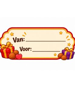 Gepersonaliseerde Sinterklaas sticker | Van ....... , Voor ....... (Variant 1)