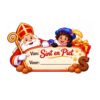 Gepersonaliseerde Sinterklaas sticker | Van Sint en Piet, voor ....... (Variant 2)