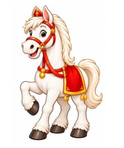 Sinterklaas Raamsticker | Het vrolijke paard van Sinterklaas