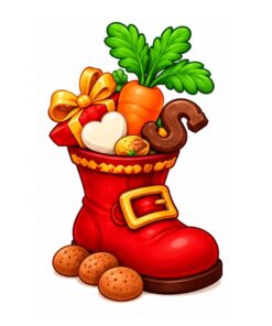 Sinterklaas Raamsticker | Feestelijke rode schoen vol lekkers