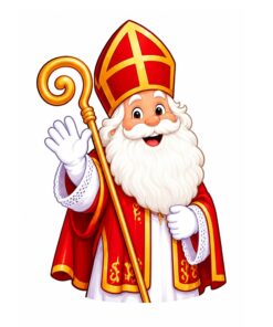 Sinterklaas Raamsticker | Een vrolijke groet van Sinterklaas