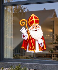 Sinterklaas Raamsticker | Een vrolijke groet van Sinterklaas preview